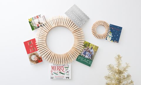 DIY- Clothespin Card Wreath