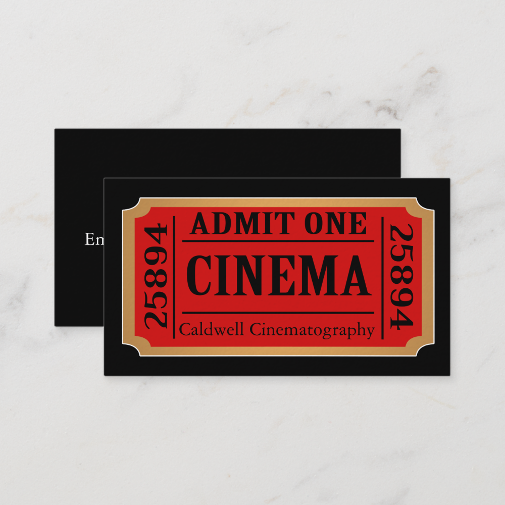 Vintage Style Movie Ticket Stub
