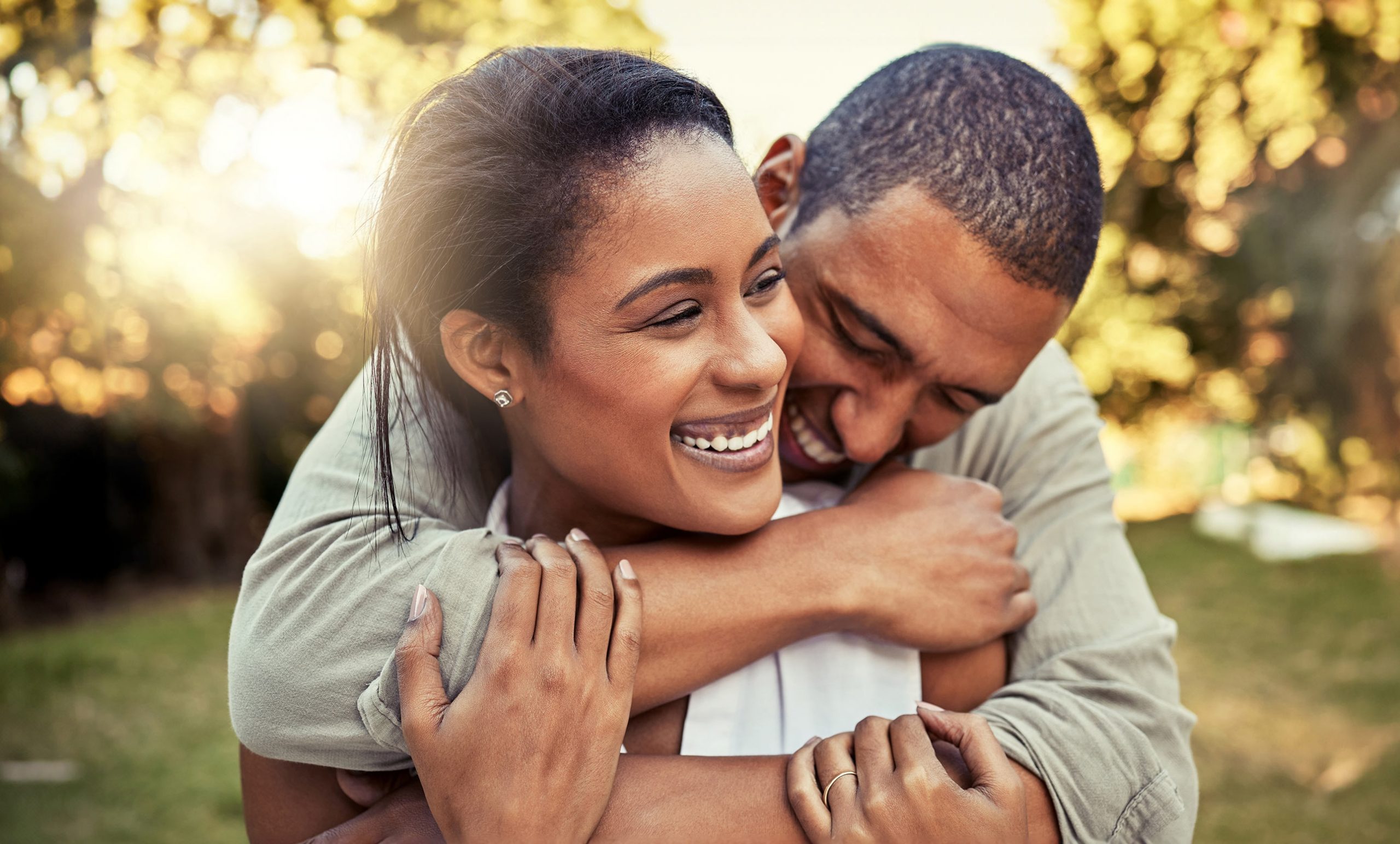 Couple hugging each other