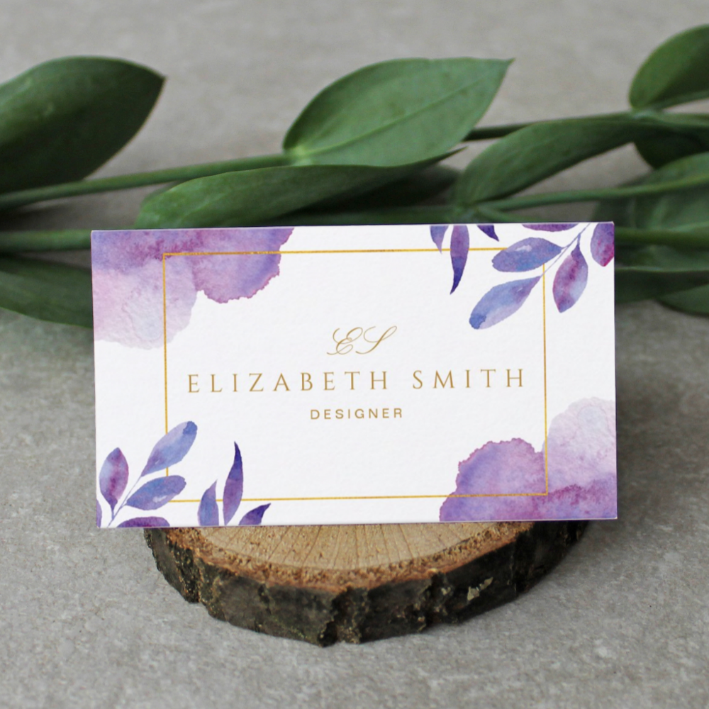 Unique Watercolor Modern Business Card