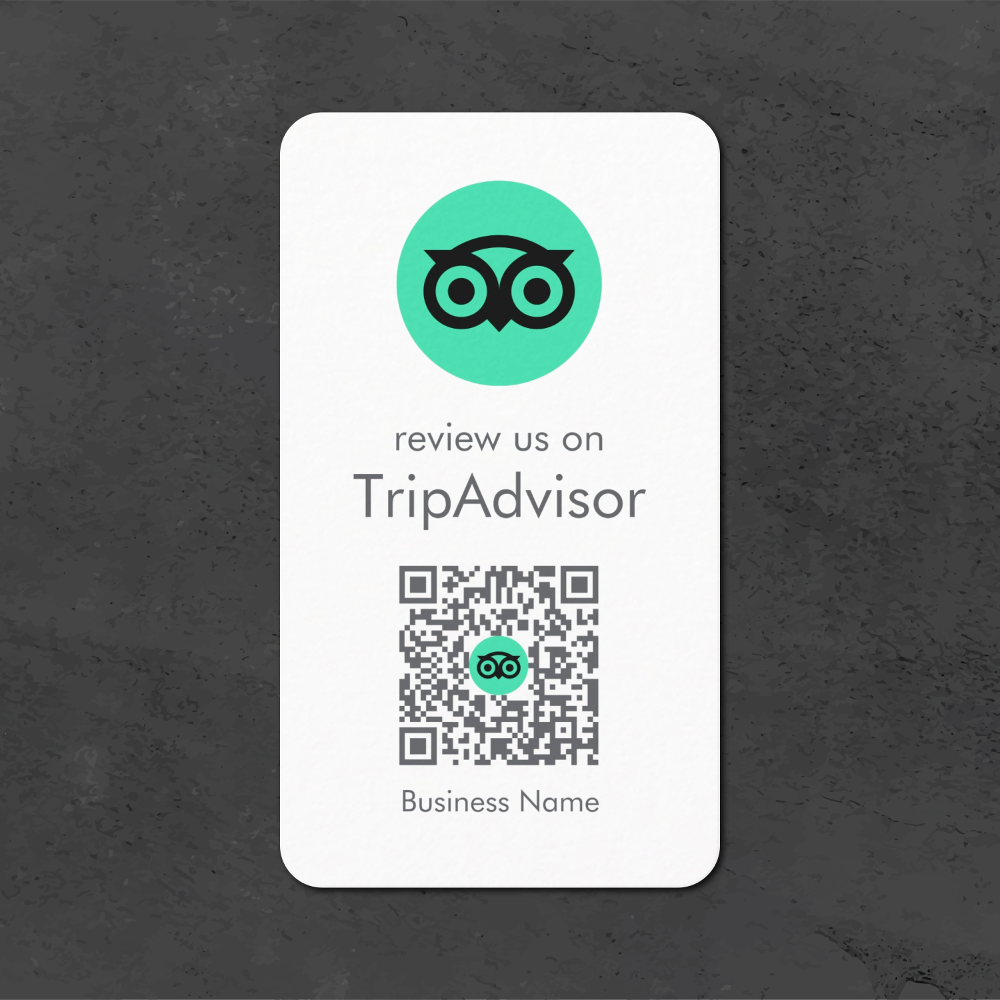 Tripadvisor Reviews | Business Review QR Code Business Card