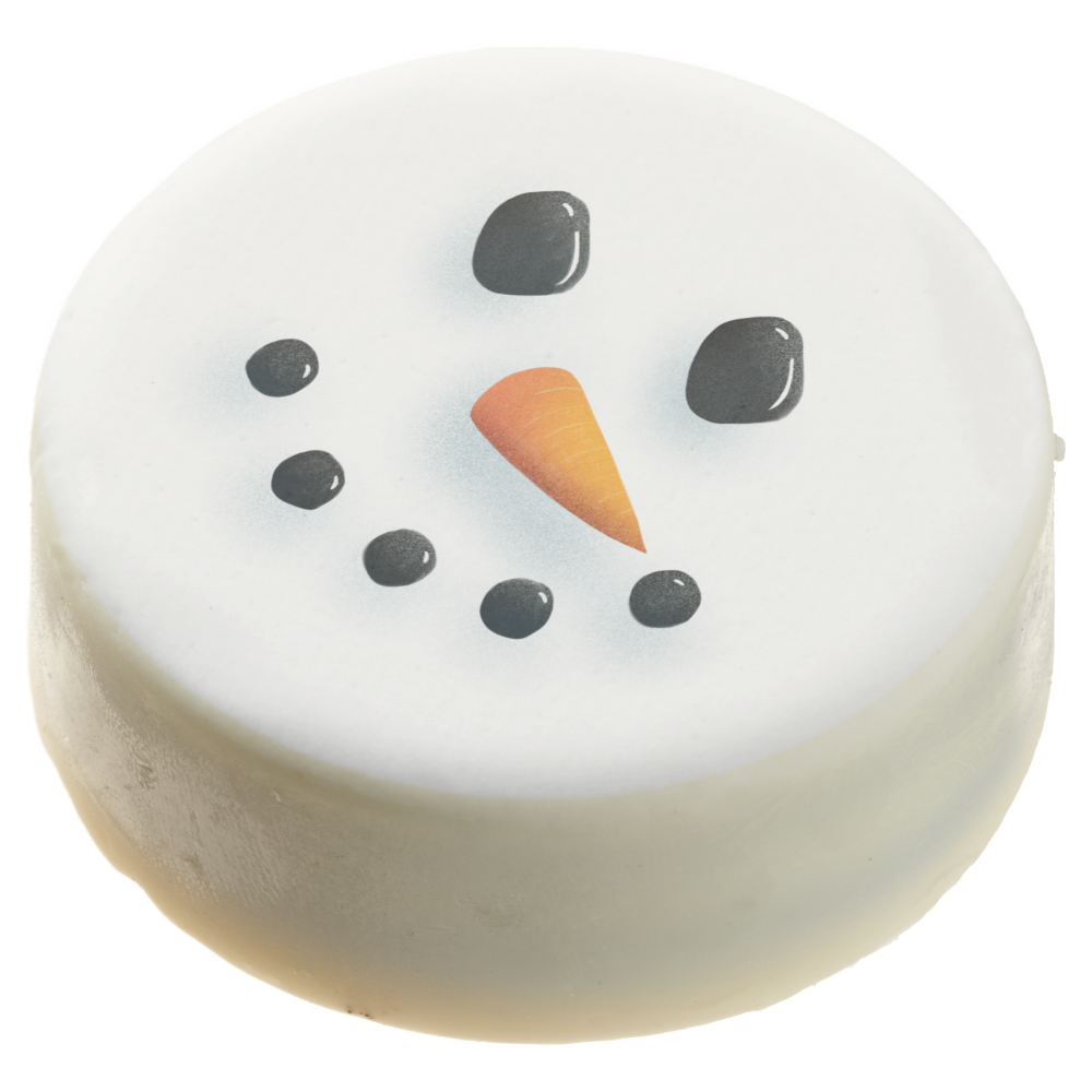 Cute Illustrated Snowman Face Christmas Holiday Chocolate Covered Oreo
