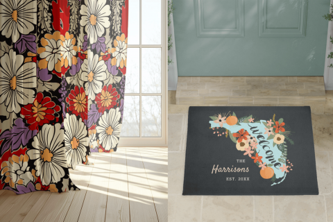 Curtain and Doormat
