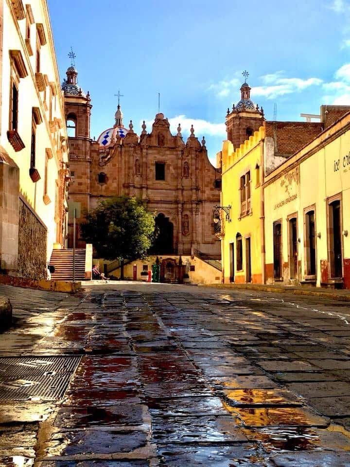 The Baroque-style Templo de Santo Domingo, located in the historic center of Zacatecas, Mexico.