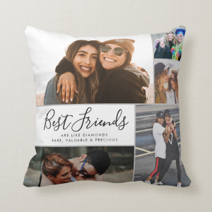 $29.50 per pillow Modern Best Friends Collage BFF Besties Chic Quote Throw Pillow