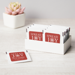 $1.26 per packet Spread Joy Not Germs Snowflake Red Happy Holidays Hand Sanitizer Packet